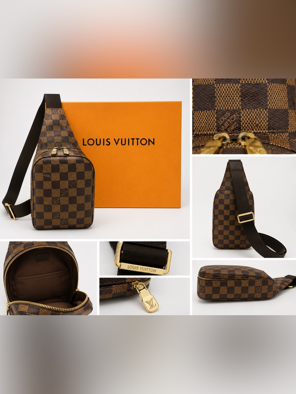Louis Vuitton Geronimos Damier Ebene Waist Belt Crossbody Bag